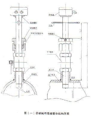 插入式電磁流量計(jì)帶球閥結(jié)構(gòu)圖