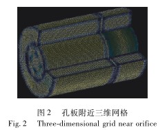 孔板流量計附近三維網(wǎng)格圖